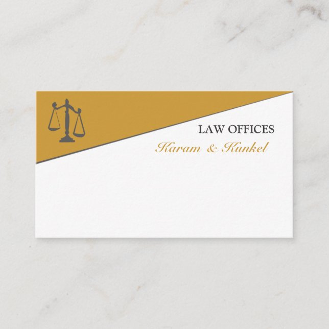 Cartão De Visita Advogado dividido   escala do advogado da atenção (Frente)