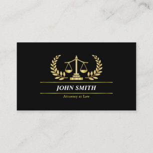 Cartão De Visita Advogado Dourado do profissional do louro do Libra