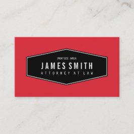 Cartão De Visita Advogado elegante retro vermelho brilhante