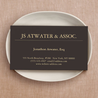 Cartão De Visita Advogado Executivo Profissional Elegante Dark Brow