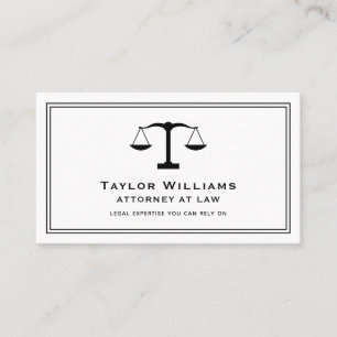 Cartão De Visita Advogado Jurídico Escamas da Justiça Preto Branco