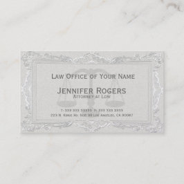 Cartão De Visita Advogado: Linen Texture Vintage Frme