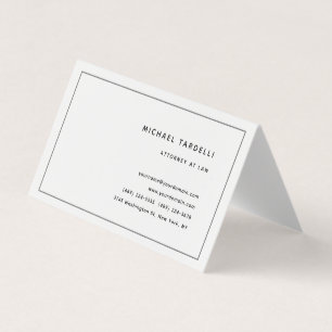 Cartão De Visita Advogado Minimalista Clássico Profissional