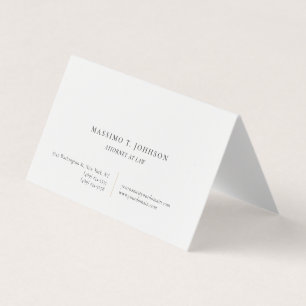 Cartão De Visita Advogado Minimalista Clássico Simples Advogado Adv