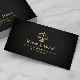 Cartão De Visita Advogado Moderno de Black & Dourado da Libra