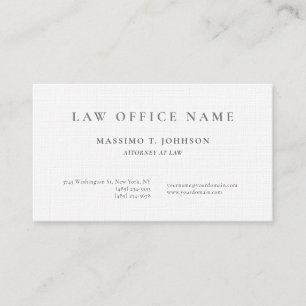 Cartão De Visita Advogado Premium Linen Attorney at Law 