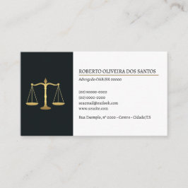 Cartão de Visita Advogado - Preto e Branco