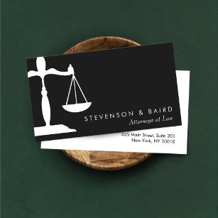 Cartão De Visita Advogado Preto e Branco