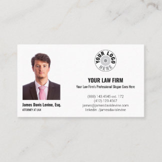 Cartão De Visita Advogado Procurador com Foto, Logotipo e Código QR