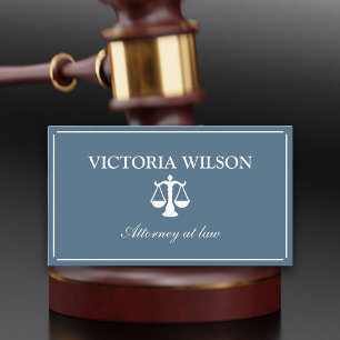 Cartão De Visita Advogado Procurador-Geral de cinzas azuis Código Q