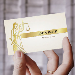 Cartão De Visita Advogado Profissional de Justiça Dourado Faux