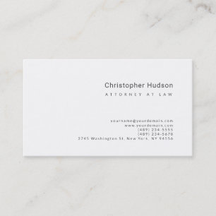 Cartão De Visita Advogado Simples e Minimalista