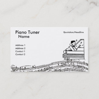 Cartão De Visita Afinador de piano