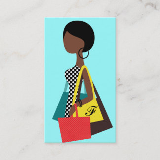 Cartão De Visita Afro-americano de 311 sacos de compras do