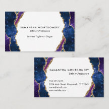 Ágata Personalizada Azul Roxo Água Dourada Veias