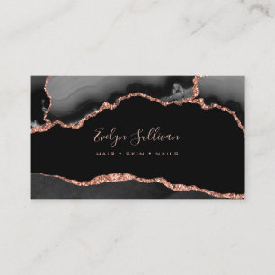 Cartão De Visita agata-preto elegante