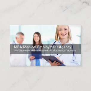 Cartão De Visita Agência de Emprego da Indústria Médica