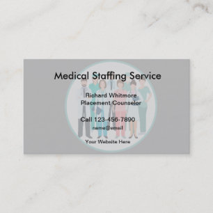 Cartão De Visita Agência de Emprego de Pessoal Médico