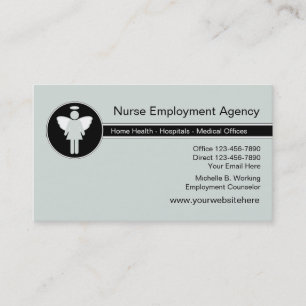 Cartão De Visita Agência de Emprego Médico