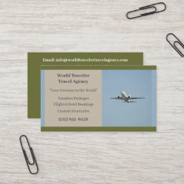 Cartão De Visita Agência de Viagem de Avião do Agente de Avião Bran
