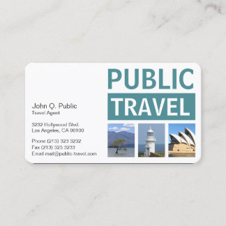Cartão De Visita Agência de Viagem de Fotografia