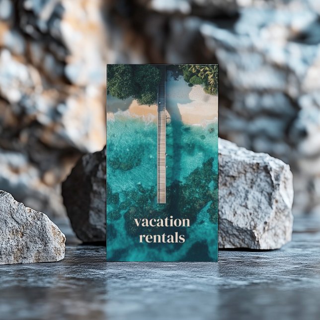 Cartão De Visita Agência de Viagem Tropic de Aluguer de Férias (Perfect for business)