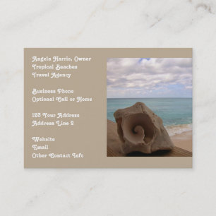 Cartão De Visita Agência de viagens das férias da praia