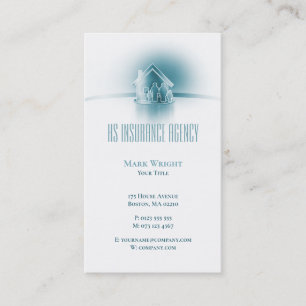 Cartão De Visita Agência Profissional de Seguro HS   Segurança Fami