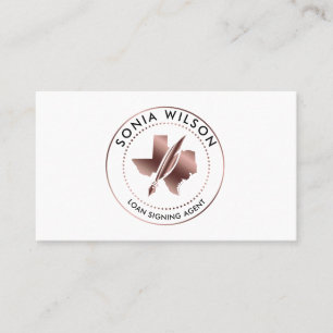 Cartão De Visita Agente de Assinatura de Carimbo do Notário Público