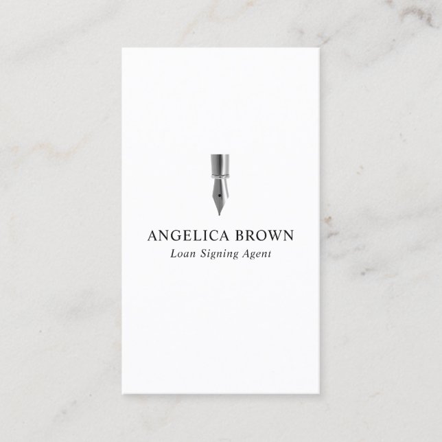Cartão De Visita Agente de Assinatura de Empréstimo Notário (Frente)