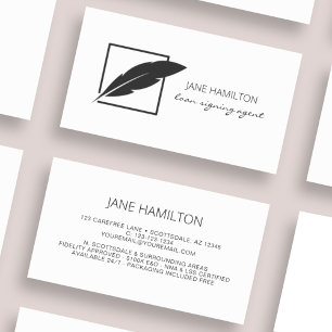 Cartão De Visita Agente de Assinatura de Empréstimo Notário