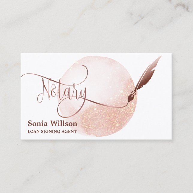 Cartão De Visita Agente de Assinatura de Empréstimo Notário Agente  (Frente)