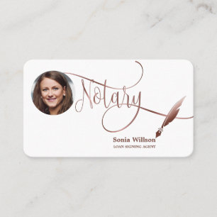 Cartão De Visita Agente de Assinatura de Empréstimo Notário Agente 
