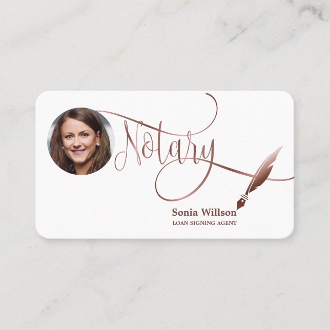 Cartão De Visita Agente de Assinatura de Empréstimo Notário Agente  (Frente)