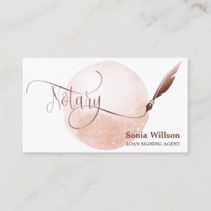 Cartão De Visita Agente de Assinatura de Empréstimo Notário Agente 