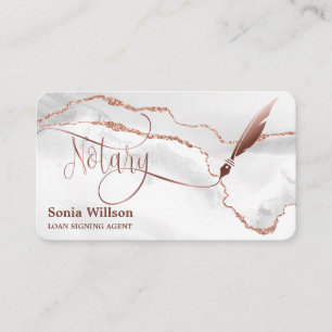 Cartão De Visita Agente de Assinatura de Empréstimo Notário Agente 