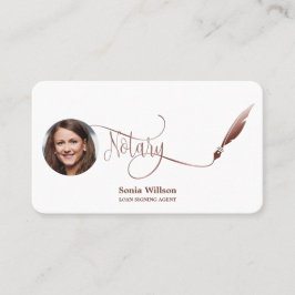 Cartão De Visita Agente de Assinatura de Empréstimo Notário Agente 