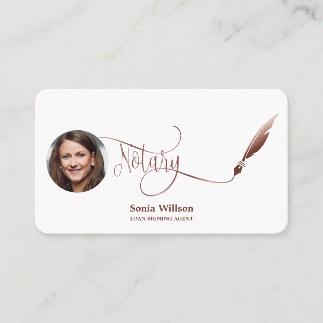 Cartão De Visita Agente de Assinatura de Empréstimo Notário Agente  (Frente)