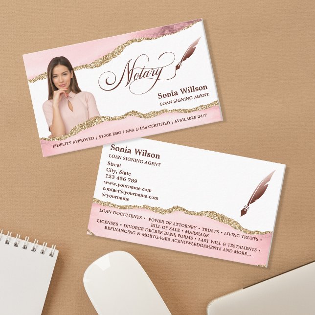 Cartão De Visita Agente de Assinatura de Empréstimo Notário Código  (Criador carregado)