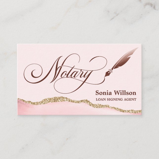 Cartão De Visita Agente de Assinatura de Empréstimo Notário Código  (Frente)