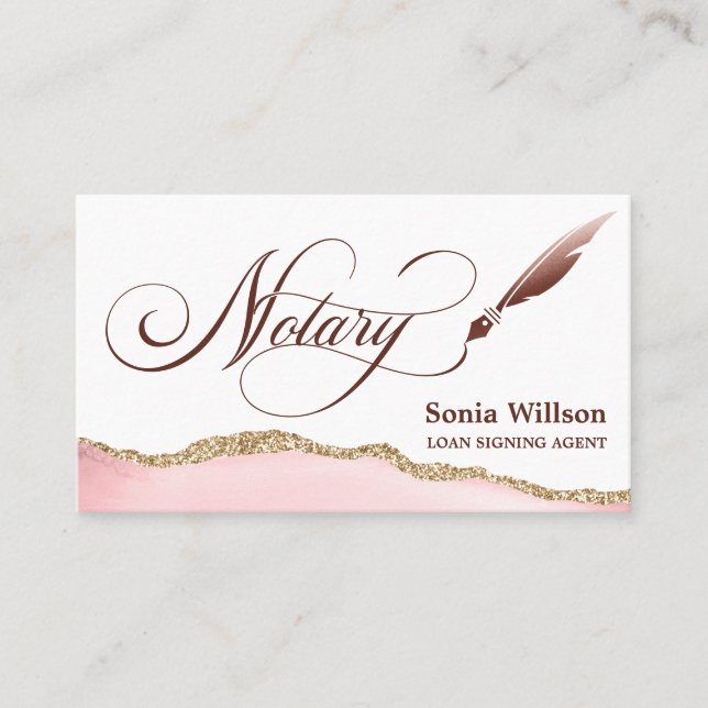 Cartão De Visita Agente de Assinatura de Empréstimo Notário Código  (Frente)