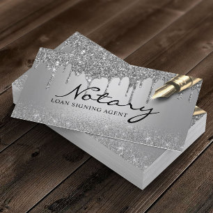 Cartão De Visita Agente de Assinatura de Empréstimo Notário do Mode