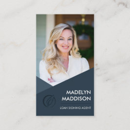 Cartão De Visita Agente de Assinatura de Empréstimo Notário Foto Mo