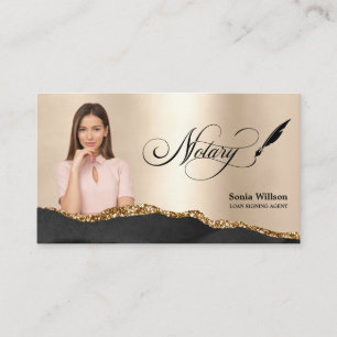 Cartão De Visita Agente de Assinatura de Empréstimo Notário Inserir