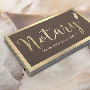Cartão De Visita Agente de Assinatura de Empréstimo Notário Moder