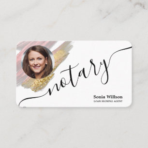 Cartão De Visita Agente de Assinatura de Empréstimo Notário Moder