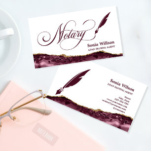 Cartão De Visita Agente de Assinatura de Empréstimo Notário Modern 
