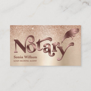 Cartão De Visita Agente de Assinatura de Empréstimo Notário Moderno