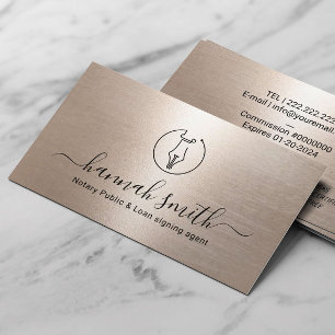 Cartão De Visita Agente de assinatura de empréstimo notário móvel C