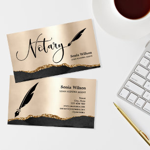 Cartão De Visita Agente de Assinatura de Empréstimo Notário Profiss